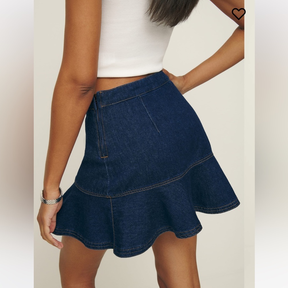 Reformation Madelyn Denim Mini Skirt size 24 NWT